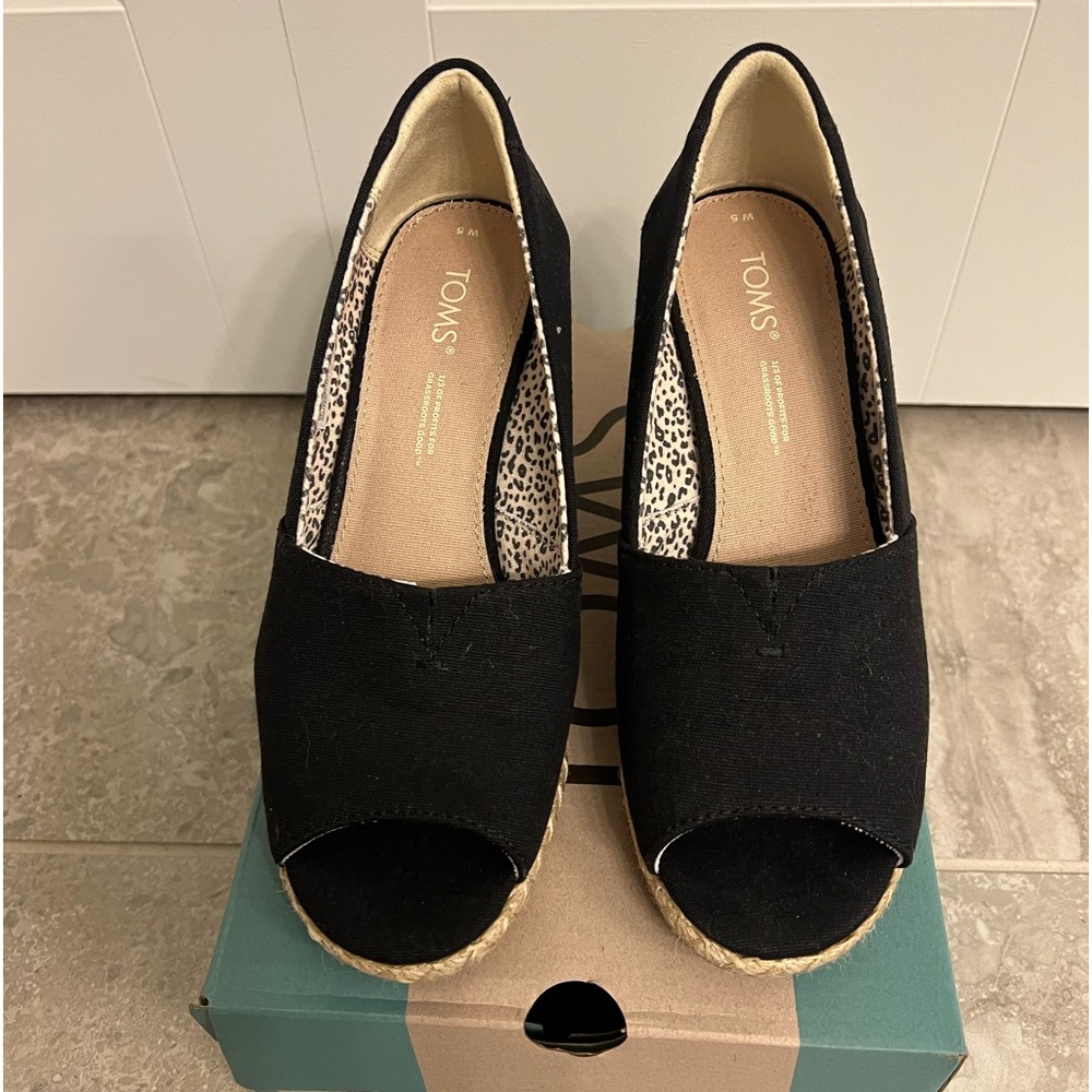 Toms Michelle peep toe shoes.